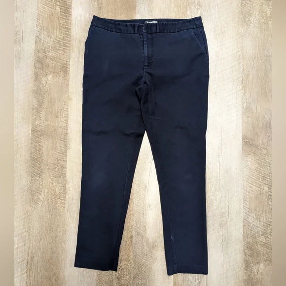 Karl Lagerfeld Paris Navy Blue Dress Pants Cropped